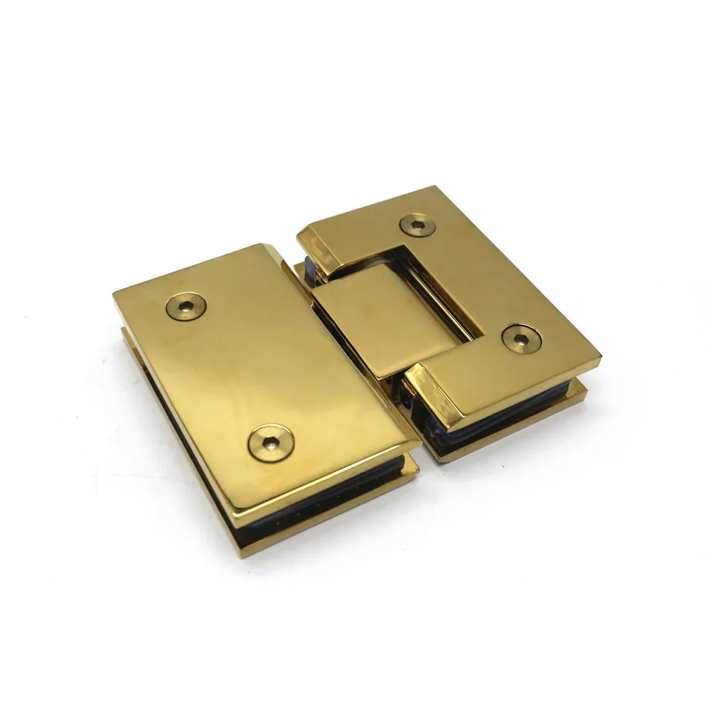 Durable Glass To Glass  90 180 Degree Shower Door Pivot Hinge with Gold Color Custom