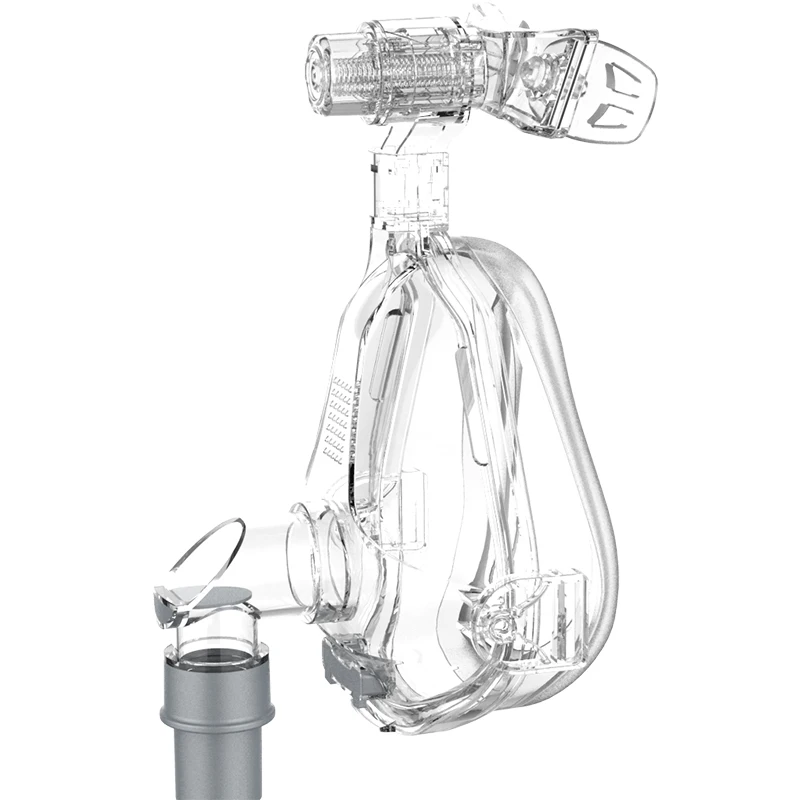 Auto breathing cpap machines double silicone full face snorkel respirator cpap mask with CE ISO certifications