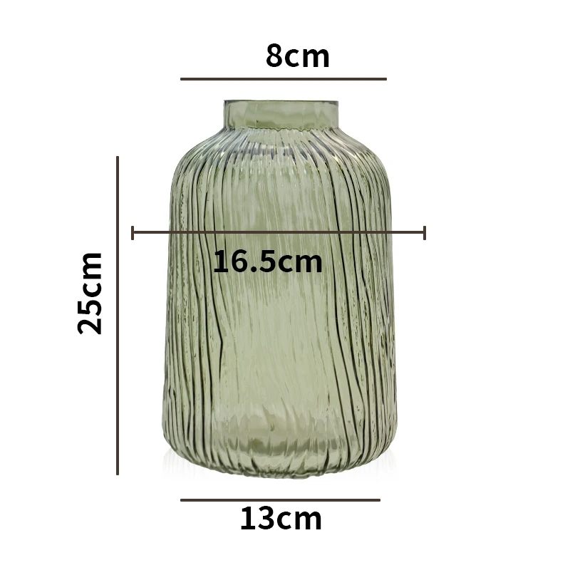 Nordic Vase Living Room Dried Flowers Glass Vase Transparent Home Decoration Accessories Flower Vases For Homes