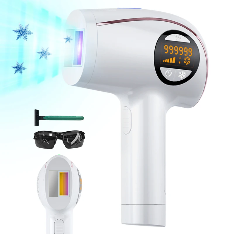 Лазерный Перманентный эпилятор, безболезненное портативное ледяное охлаждение кожи лица, омоложение кожи, IPL Удаление волос для женщин