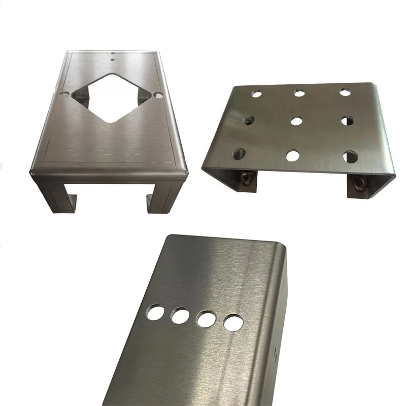 Customized Sheet Metal Fabrication Brushed Polished Stainless Steel Sheet Enclosure Bracket Bending Service