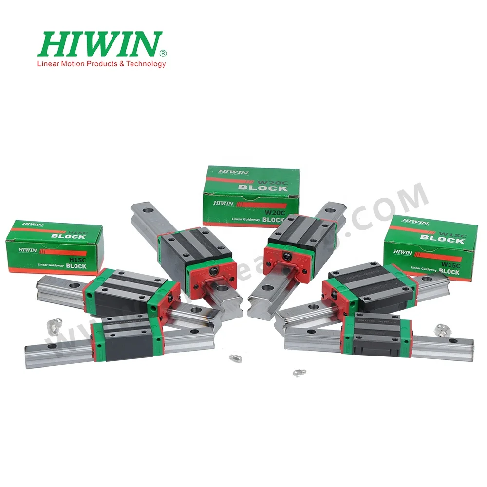 100% Original Taiwan HIWIN Bearing HGH15 HGH20 2000mm Guideway Block Precision CNC Machine 25mm Heavy Duty Linear Guide Rail Set