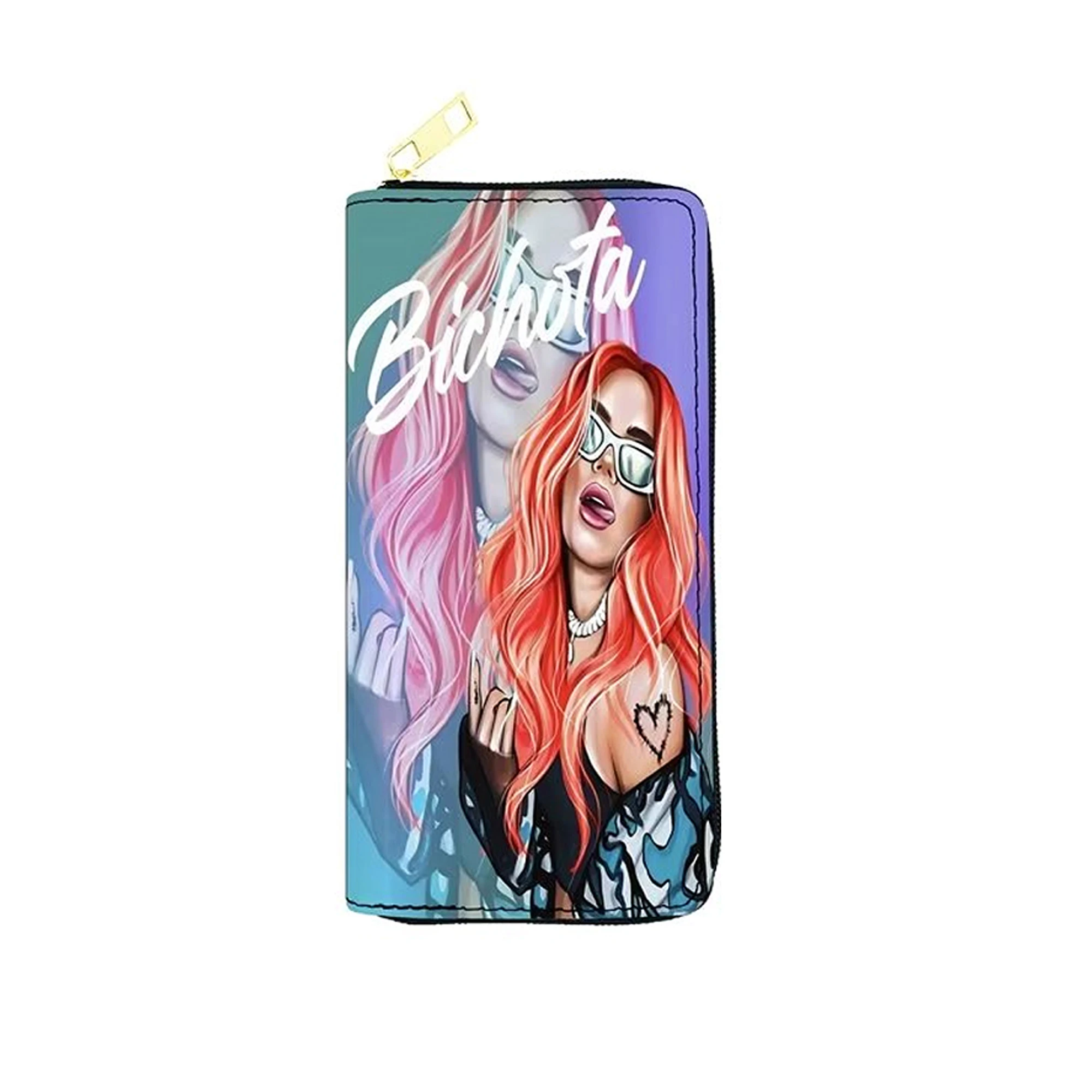 New bad bunny wallets girls portable purse unisex wallets karol g wallet