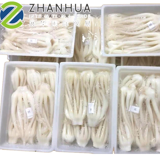 
Frozen Giant Squid Head Tentacle Skinless Squid Tentacle Wholesale 10kg BQF Package 