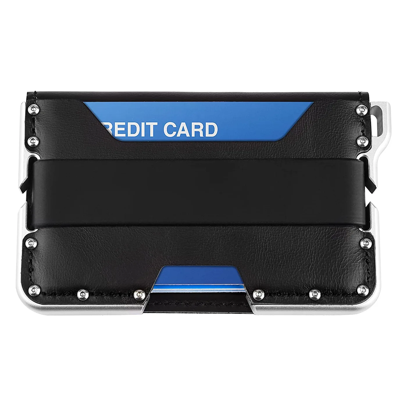 2022 Amazon Hot sales Rfid Credit Card Holder Auto Pop-up Metal Card Case Men Money Bag Black Cardholder Wallet