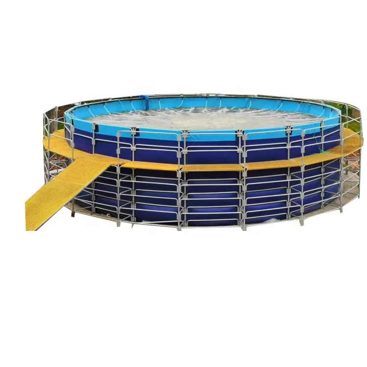 PVC canvas collapsible air pump spitter fish pond filter system water treatment plant preformed pond for fishes