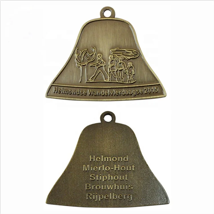 bulk personalized logo die struck medal in iron