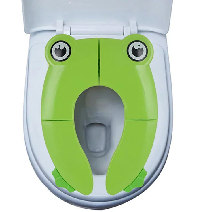 Cute Portable Potty Seat for Toddler Travel - Foldable Non-Slip Potty Training Toilet Seat Cover for Kids Baby Boys Girls