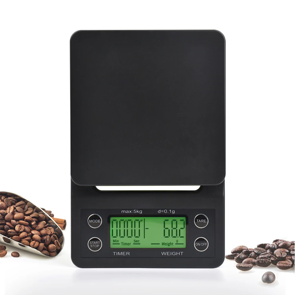 5kg 0.1g Wholesale Electronic Kitchen Precise Mini Digital Weight Espresso Coffee Scale with Timer