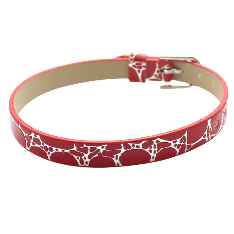 8mm PU Leather Bracelet DIY Personalized Wristband Bracelets For Women 8 mm bracelets and letters