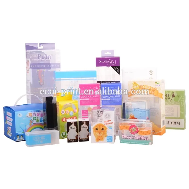 Gift packaging folding Clear PET PVC PP Transparent Plastic Box