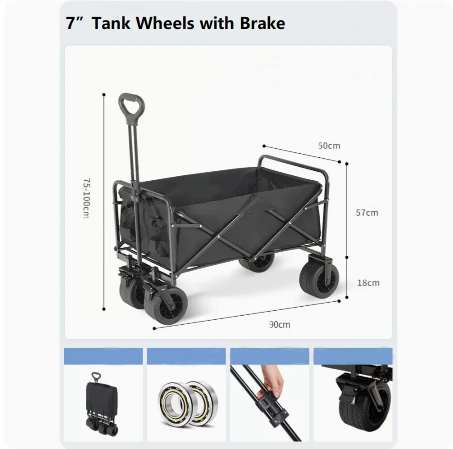 Entai outdoor Garden Park Utility kids wagon portable beach trolley cart foldable camping stroller folding wagon