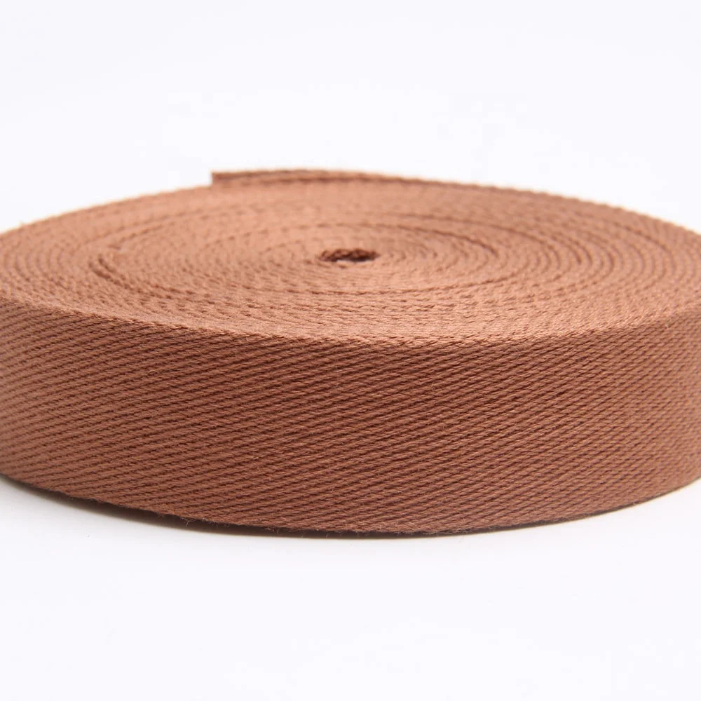Garment use custom thin acrylic Cotton twill Webbing
