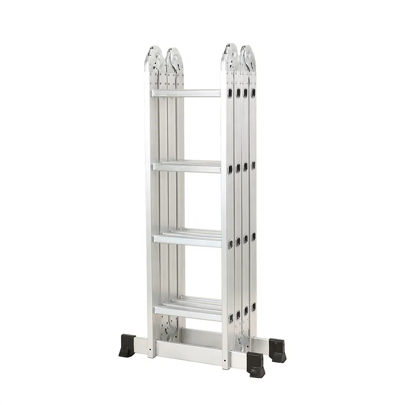 China Wholesale 4x3 4x4 4x5 4x6 Small Hinge Step Multi-purpose Ladder Foldable Ladder 5 Steps Aluminum Multi Function Ladder