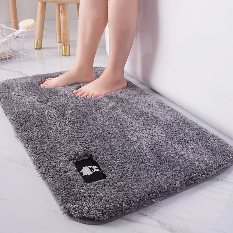 Wholesale Cheap Bathroom Washable Comfortable Anti Skid Mat Soft Shaggy Absorbent Water Microfiber Bath Mats for Shower Floor