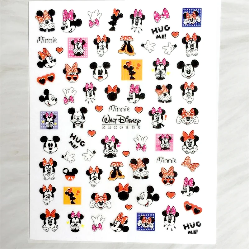 Custom Popular Animation Nail Stickers Multiple Choice Character Nail Decals Dis ney Nail Art Decoration