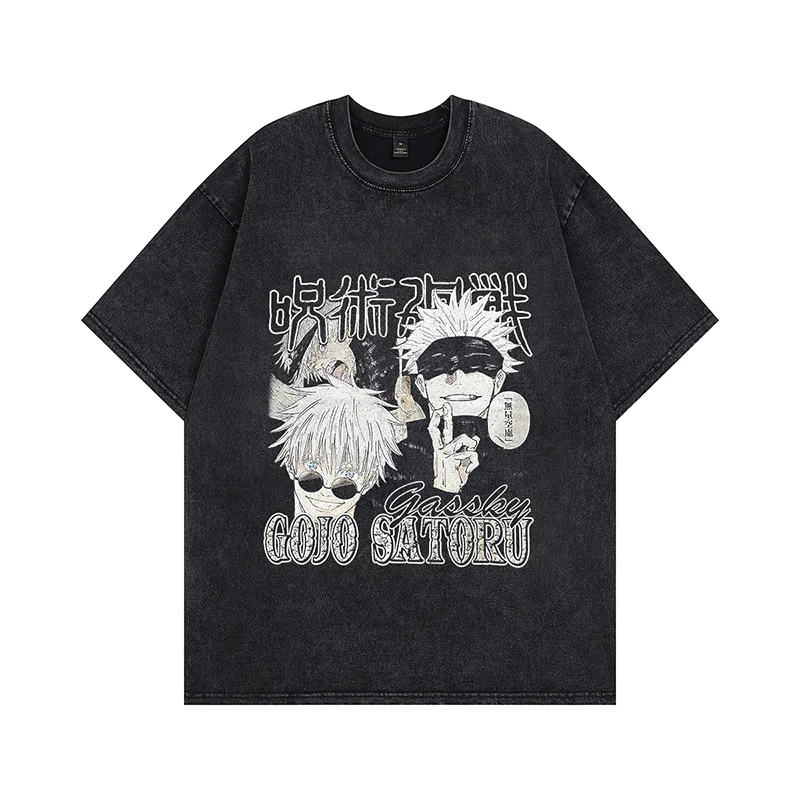 Custom high quality screen print oversized tshirt anime dtg custom t shirt cotton jujutsu kaisen tshirts