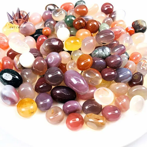 Natural  Mixed  loose gemstone agate crystals healing Tumbled gravel stones  for home decoration  fish tank  flowerpot landscape