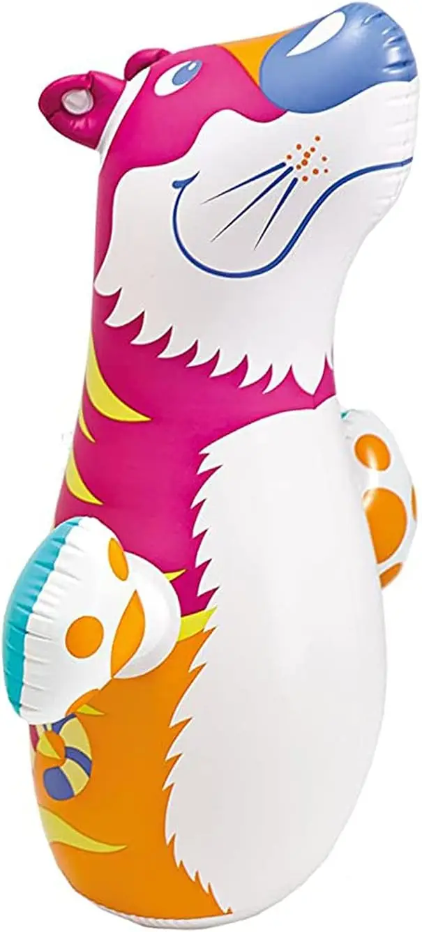 D04 NHR Hit Me Inflatable Toy for Kids Water Filled Base Bop Punch Boxign Bag for Toddlers PVC (Multi)