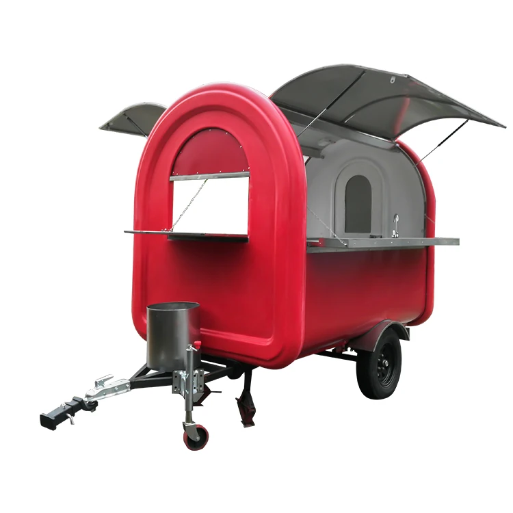 high quality decorated bbq food truck mobile catering food trailer crepe  shop with full kitchen for business in texas