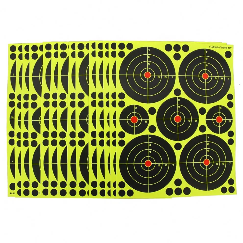 4 Inch rifle airsoft airgun Adhesive Stick and Splatter Reactive Shooting Targets
