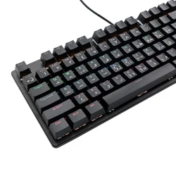 Manufacturer customized Arabic mechanical keyboard OEM OEM LED RGB Mechanical Gaming Keyboard