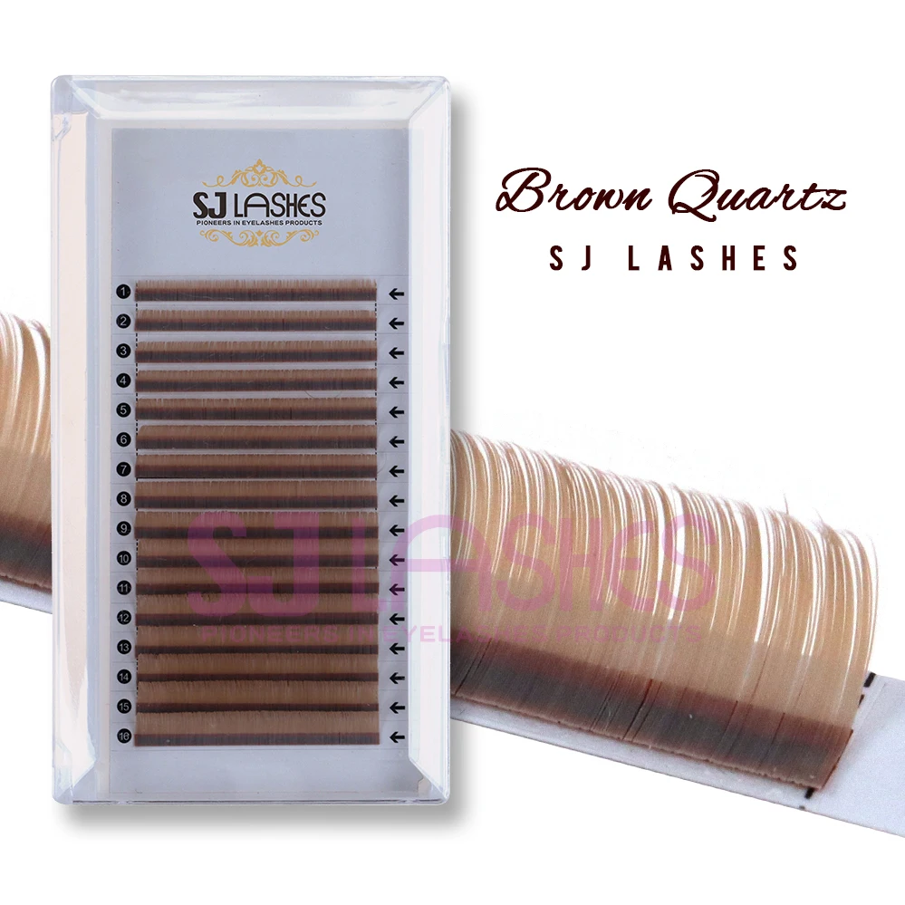 PBT Fiber Cashmere Russian Volume Brown Eyelash Extensions
