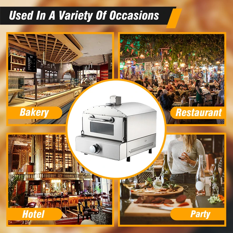 Hot-selling Gas Fired Pizza Maker Machine Double Burner Pizza Oven Gas For Commercial