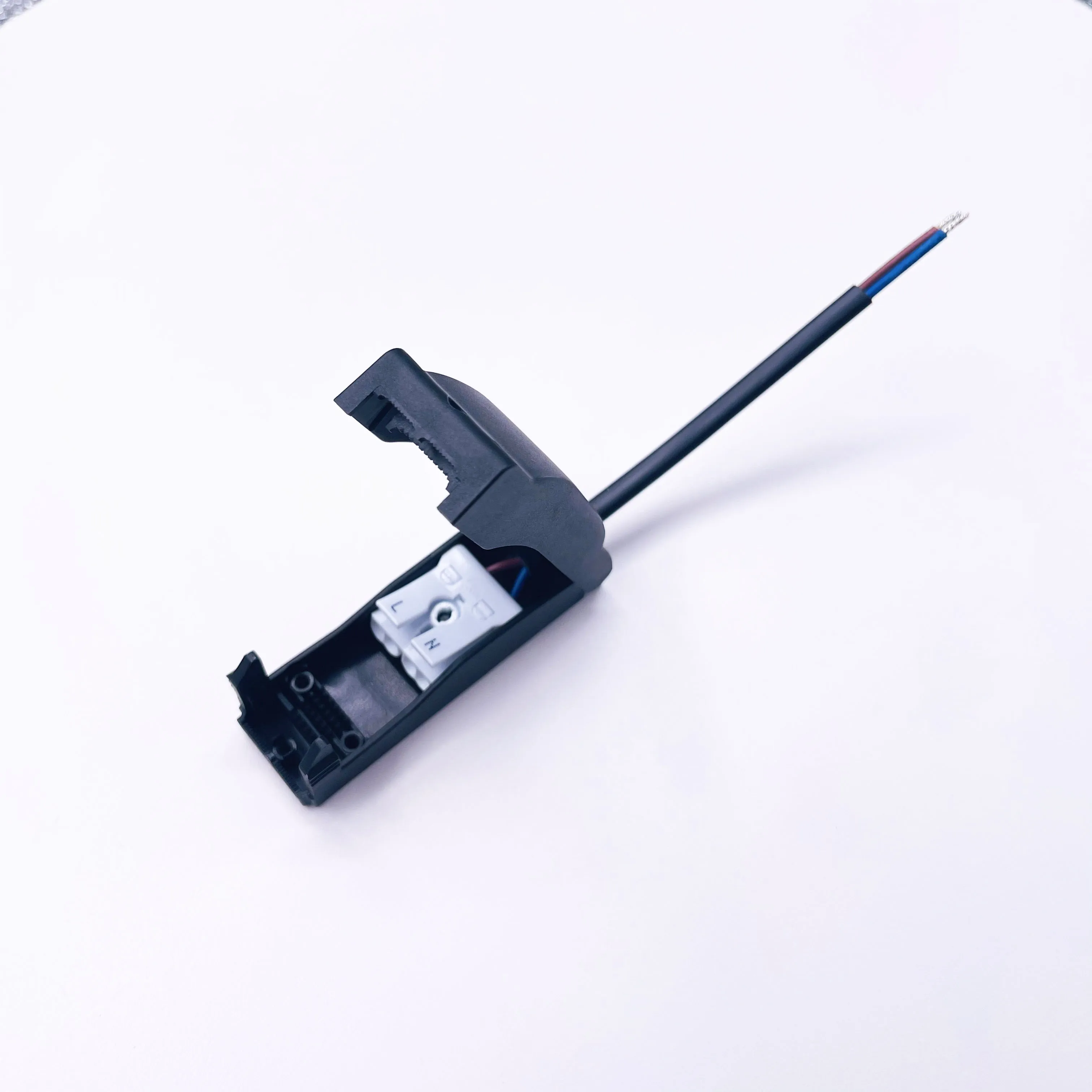 2 Pin push wire connector with 2 x 0.75mm2 cable for plastic junction box