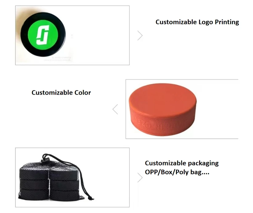 Promotional wholesale Rubber regular size Ice Hockey Puck bulk for Training