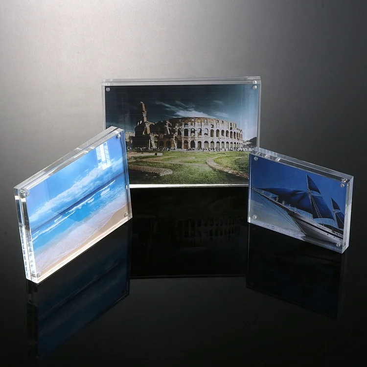Оптовая продажа высококачественная акриловая цифровая фоторамка на заказ магнитная пользовательский размер