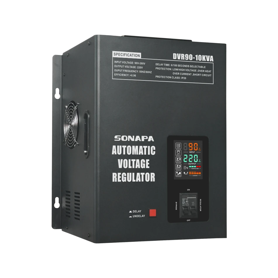 DVR90-10KVA AVR Wall-mounted Single phase relay control ac automatic voltage regulator/stabilizer 220V