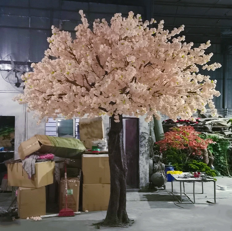 Handmade Realistic Fiberglass Artificial Trees Japanese Artificial Cherry Blossom Tree For Event And Interior Decoration