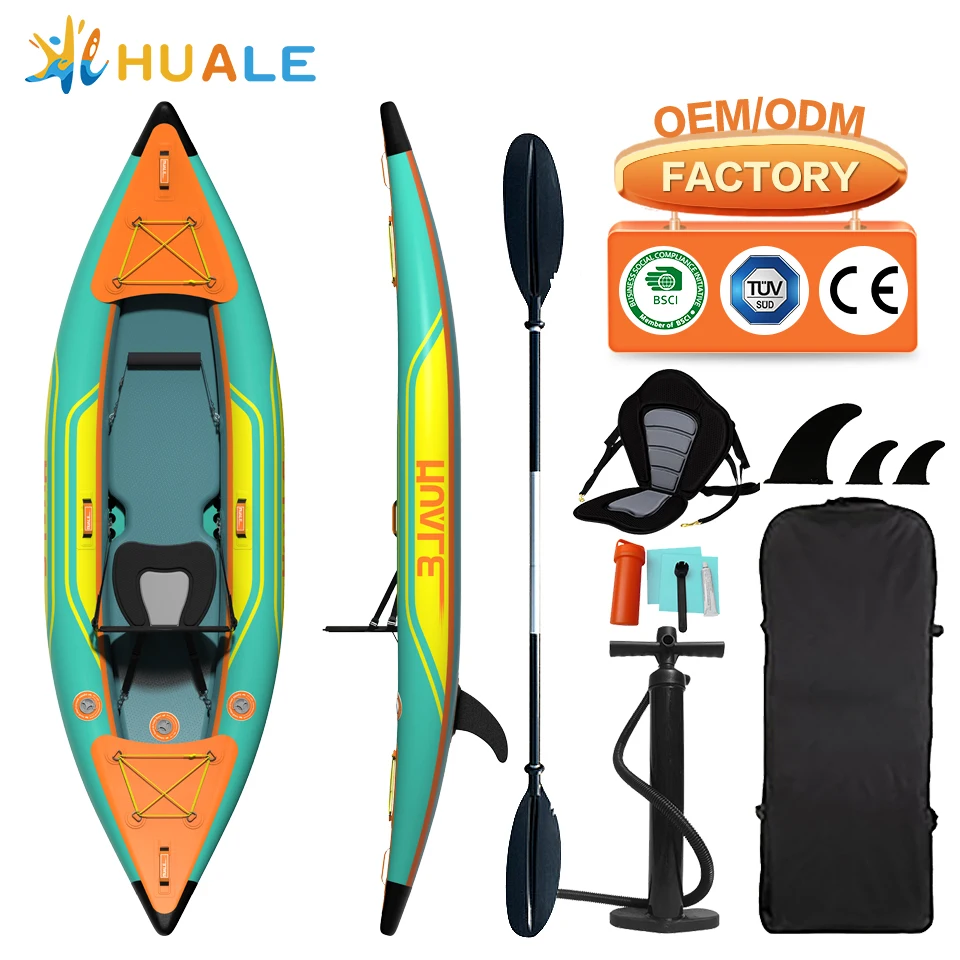 Popular design lake sea river swimming pool inflatable canoe premium rowing boat fishing kayak manufacturer