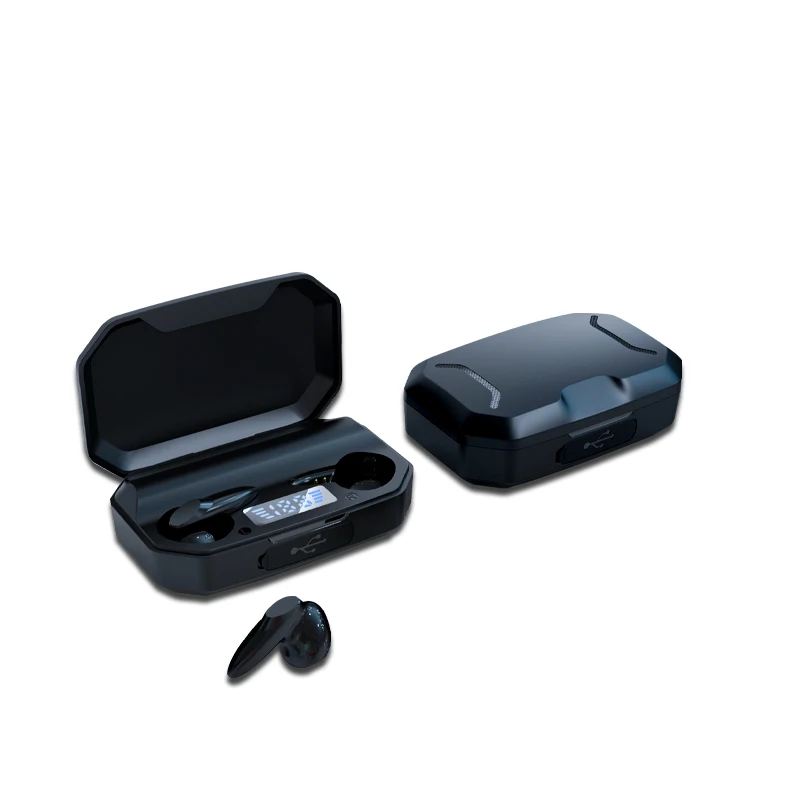 Latest V5.1 audifonos true wireless gaming earphones TWS in-ear sports earbuds with LED battery capacity display