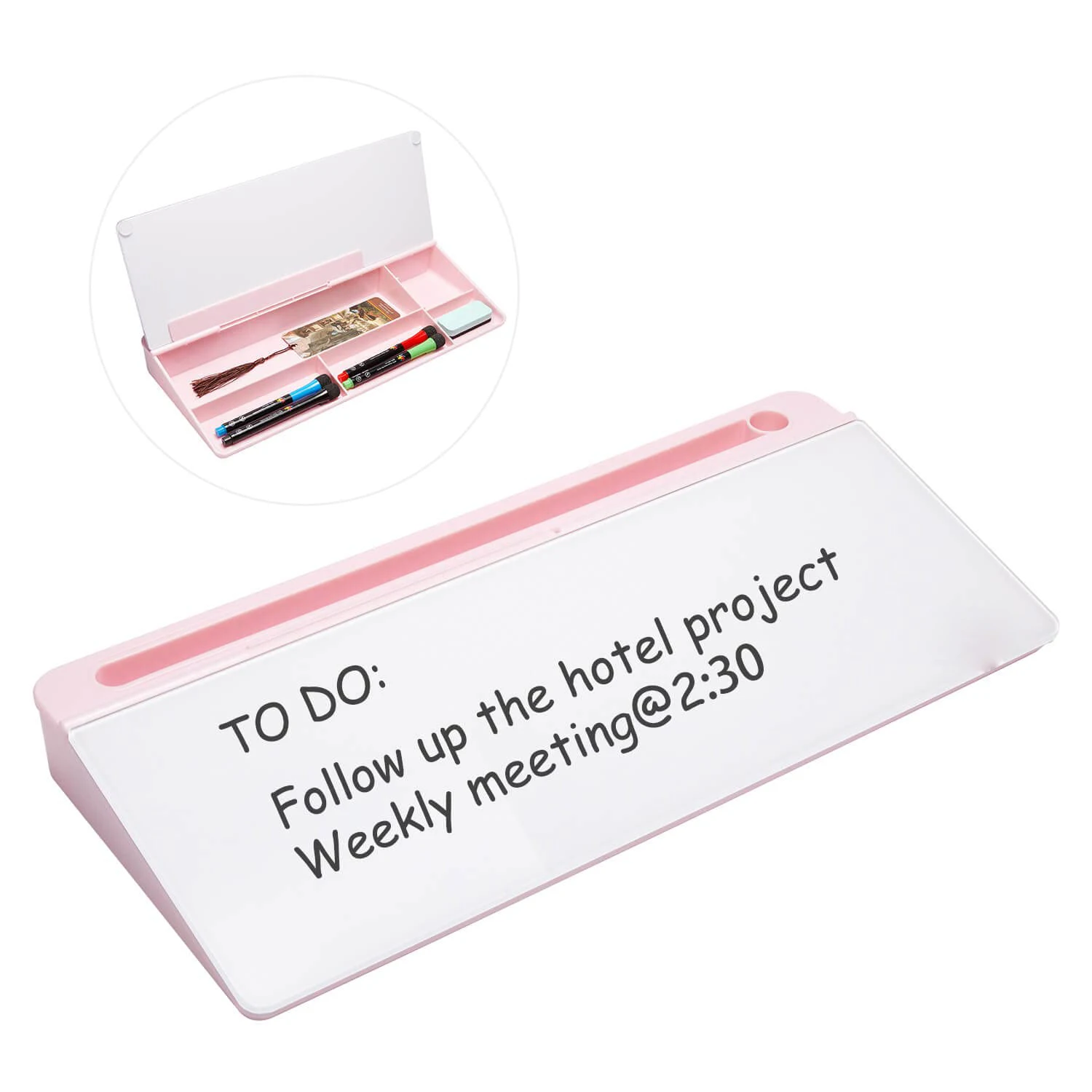 2022 new arrival office glass dry erase desktop computer storage whiteboard pad