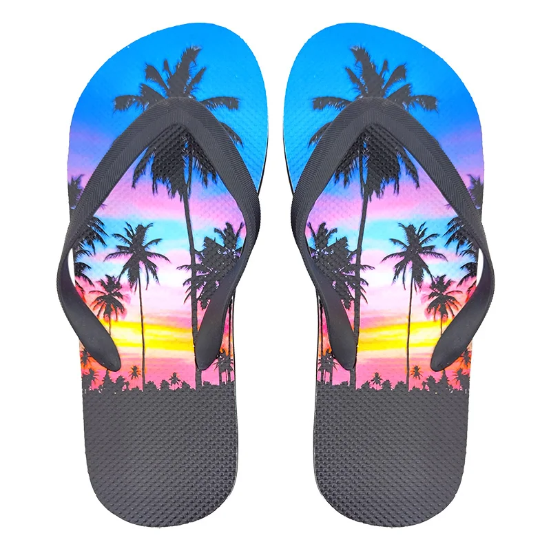 New Style Factory Beach Sandals Printing Wholesale Customs Logos And Colors Casual Flip Flops For Women