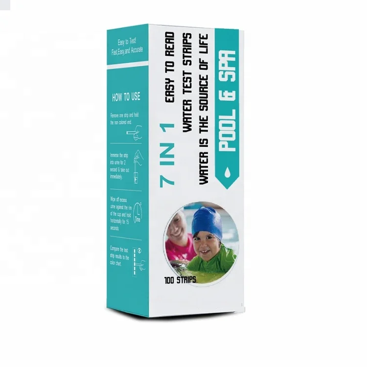 7 в 1 плавательный бассеин воды полоски E-Coli общего содержания хлора