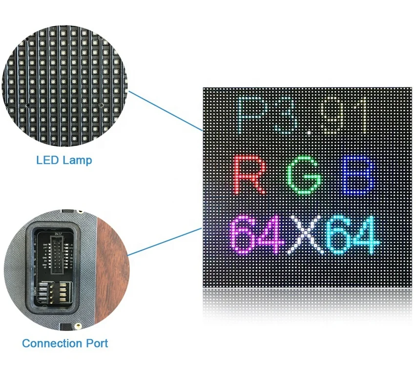 
Ready to ship led panel p2 p2.5 p3 p4 HUB75 panel led tv indoor led matrix modules 