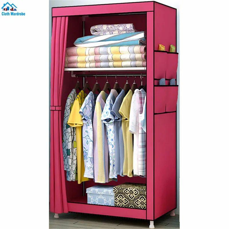 Factory Best selling PP DIY Wardrobe Portable Cheap Student Cabinet Clothes Quilt storage cabinet