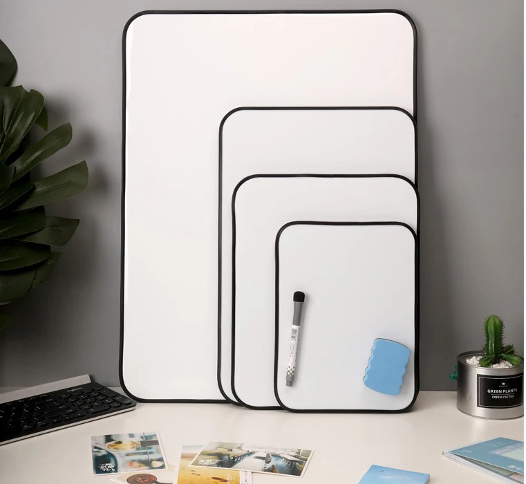 Assorted Color Soft Frame  Custom Logo No Ghost Water Proof Portable Kids Dry Erase Magnetic Whiteboard For Drawing And Painting