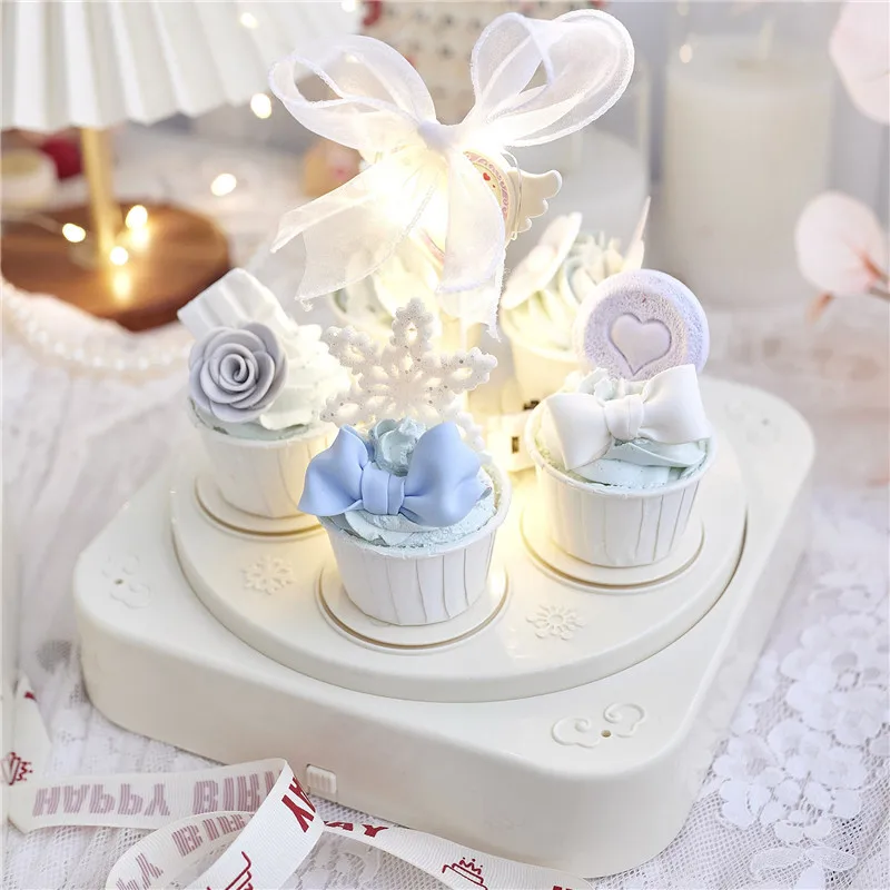 New Automatic Rotating Dessert Machine Baking Cake Machine Cup Cake Transfer Machine Birthday Party Swing Plate Cross-Border Hot