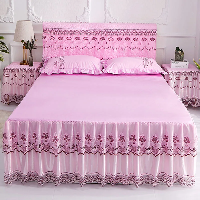 Комплект постельного белья с цветочным принтом, 3 шт.