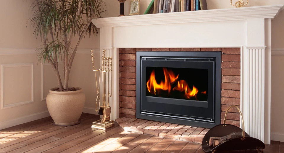 Indoor Room Heating equipment Wall InsertWood Stove Wood-burning muti-fuel stove Fireplace See Through China Factory