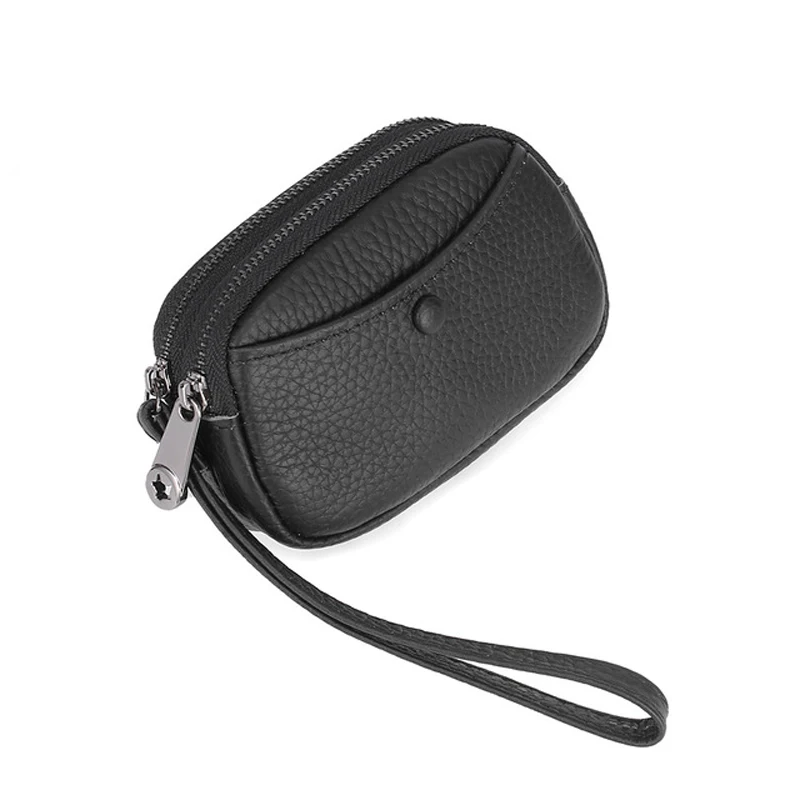 
Custom Coin Purse Change Pouch PU Leather Mini Small Wallet Bag with Wristlet 