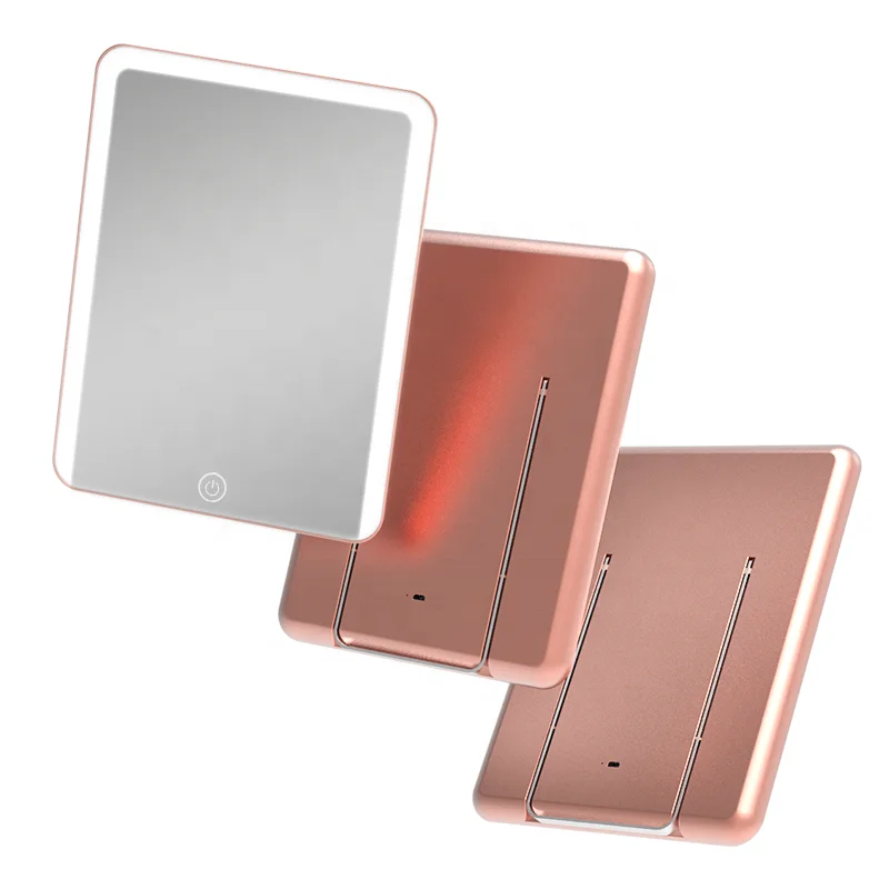 New Generation Sample Style  Portable Pad Vanity Makeup  Lighted Rechargeable Battery led Mirror
