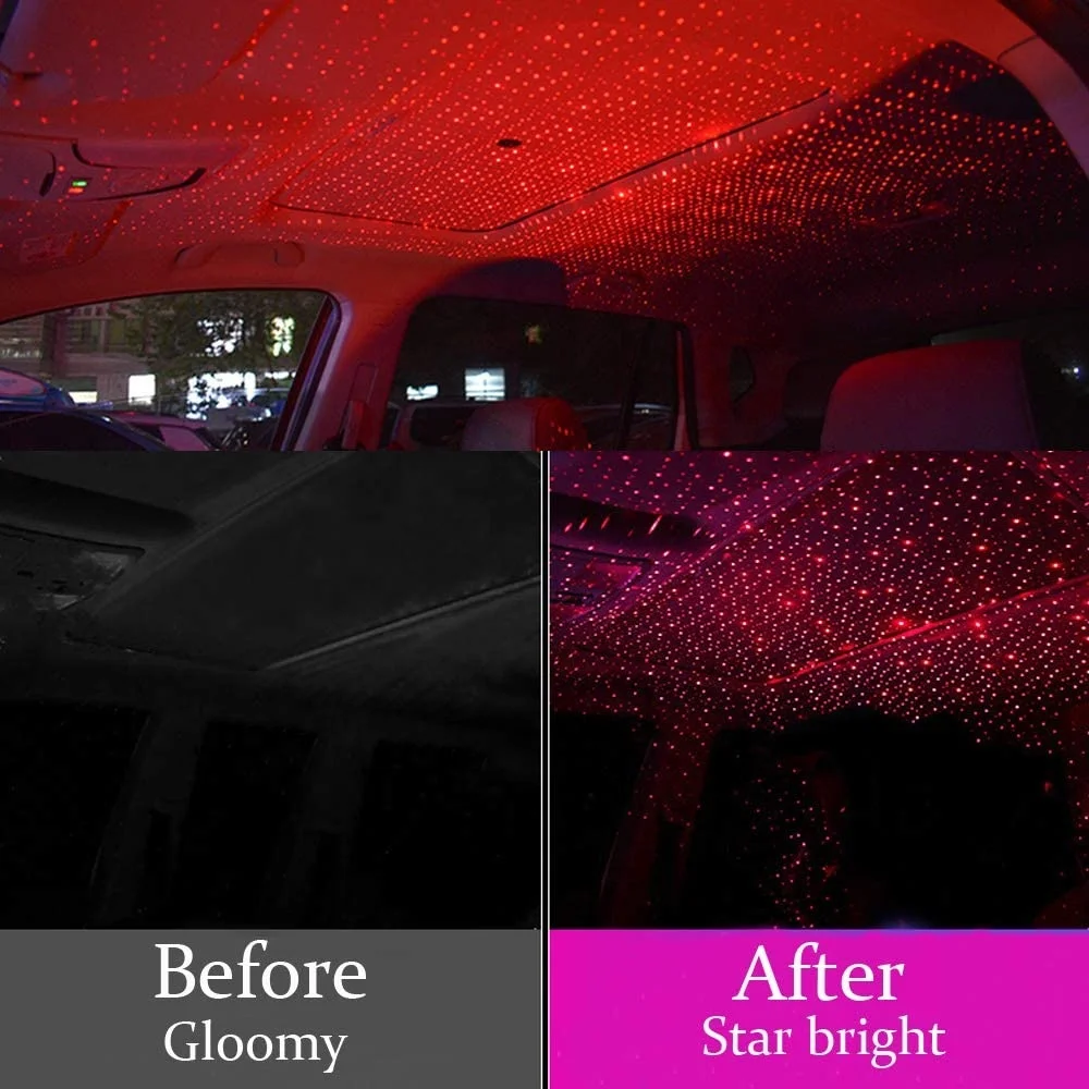 
USB Flexible Interior Ambient Atmosphere Star Night Lights Lamp Fit All Cars 