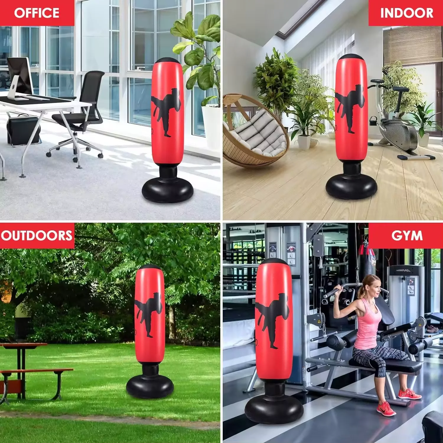 Inflatable Children Boxing Inflatable Folding Kicking Bag Boxing Training Reflex Punching Bag For Kids