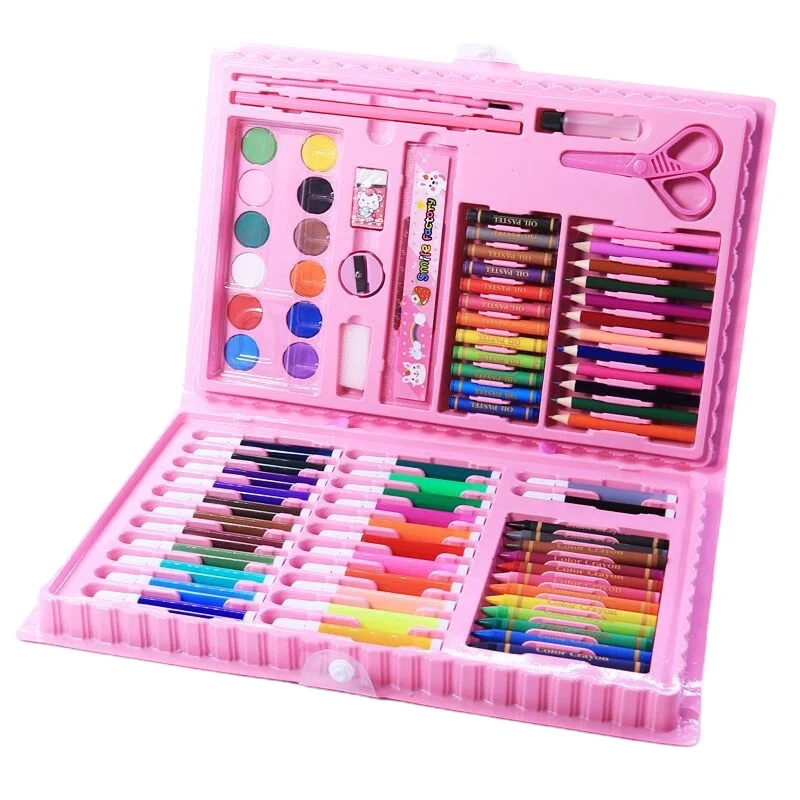 86 pcs Kids Coloring Set Painting Water Color Crayon Drawing Set Art Set Children Drawing Supplies