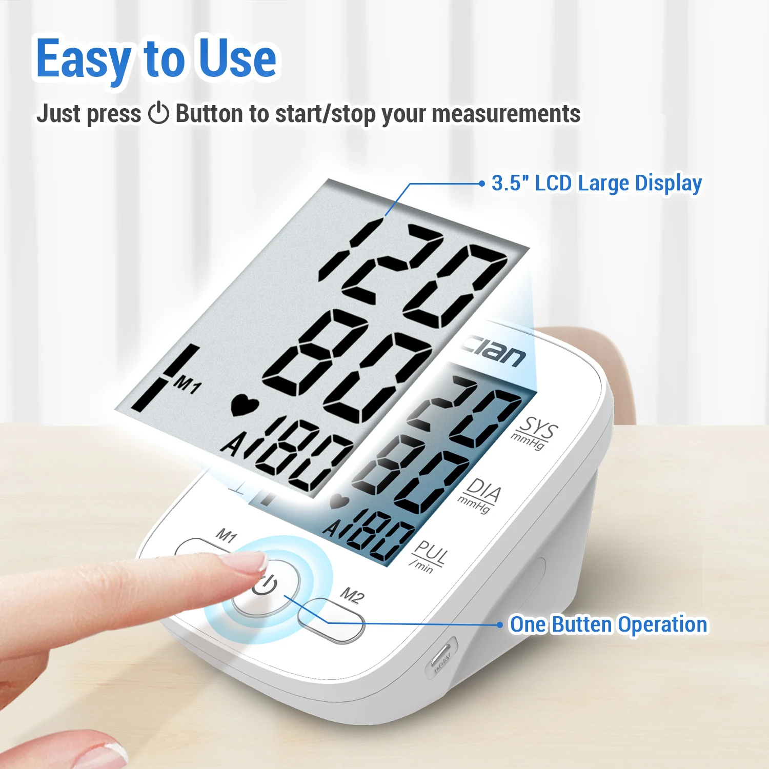 SCIAN LD-562 Hot Selling High Precision Automatic Upper Arm Digital Bp Digital Electronic Blood Pressure Monitor